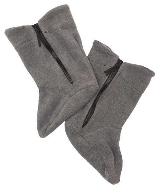cozy fleece socks with zipper